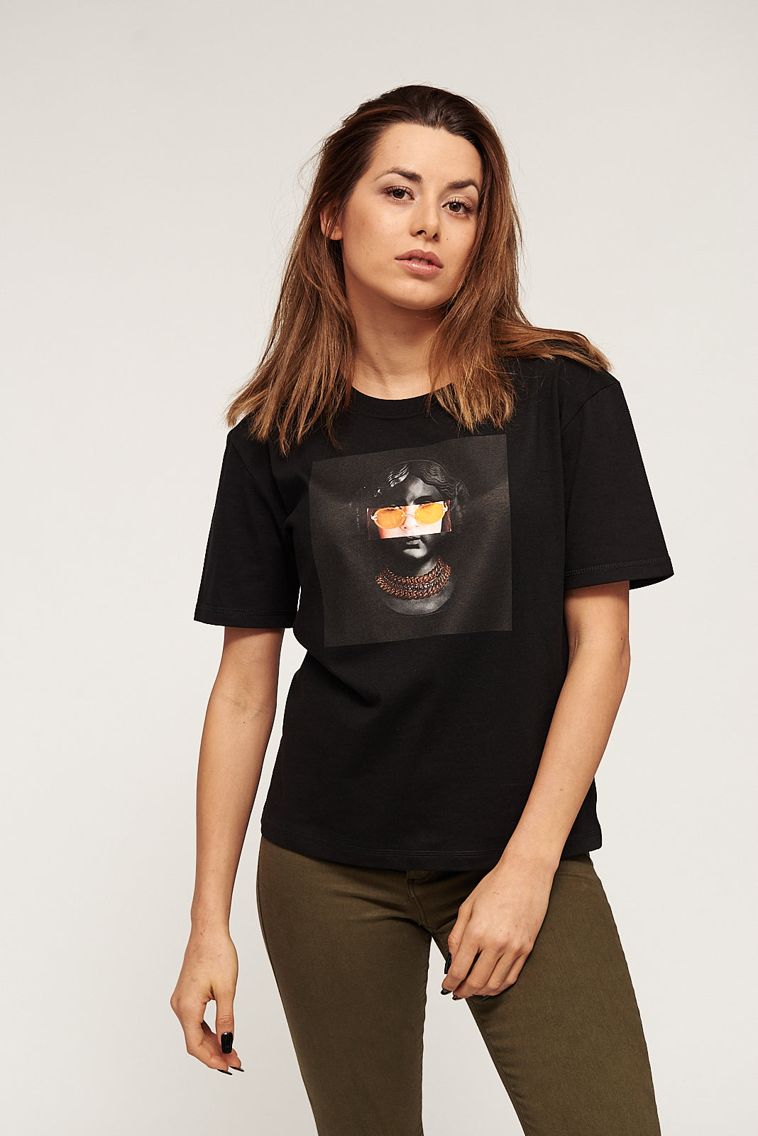 Tribal marble t-shirt with loose sleeves