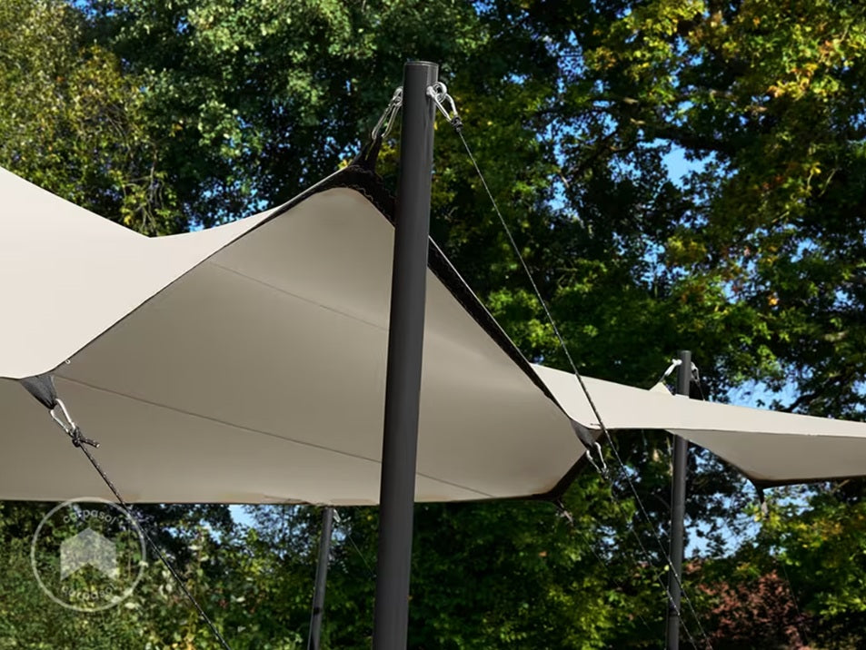 Carpa beduina, 6x8m, PU 350, crema