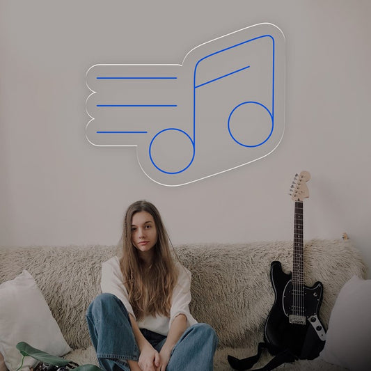 Neón nota musical grande