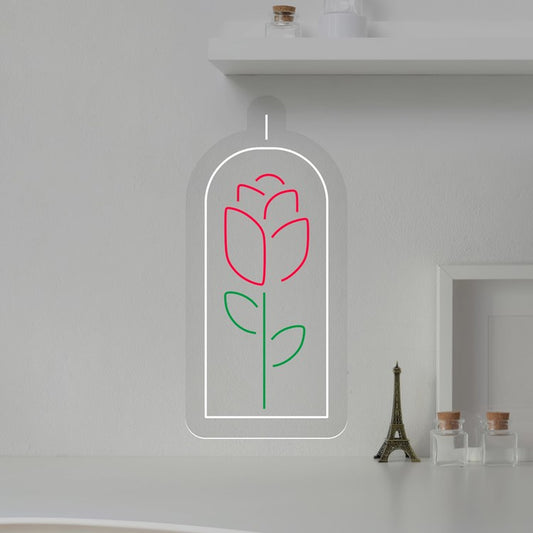 Neón rosa en un fanal