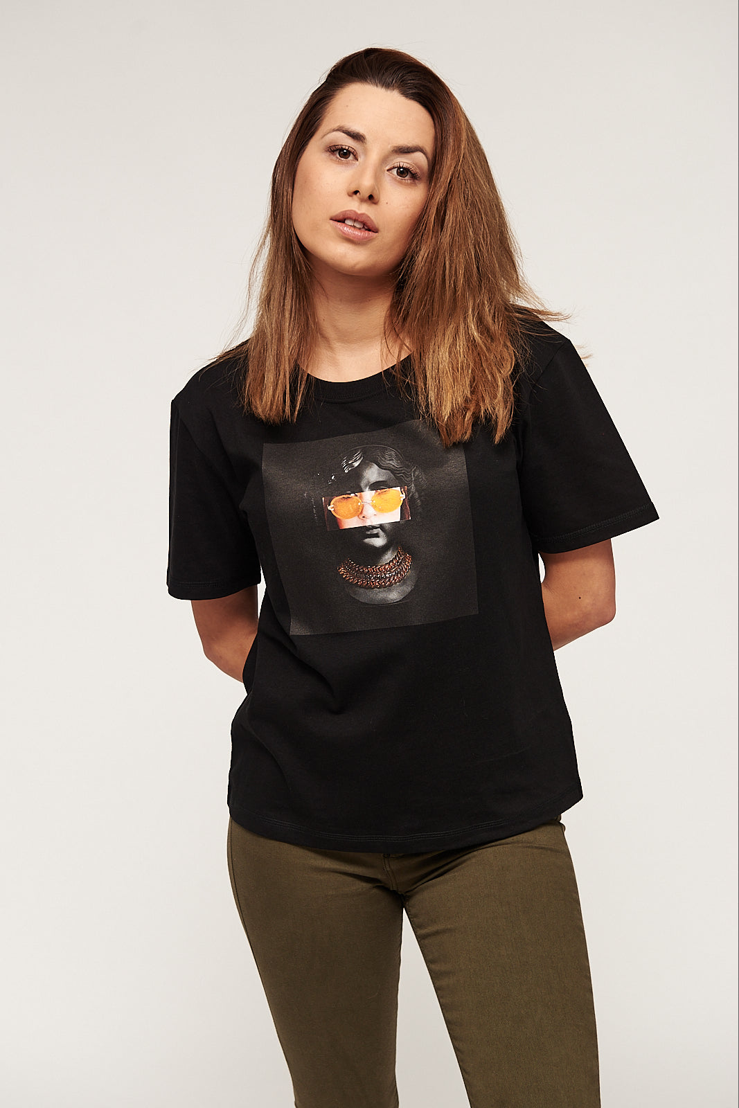 Tribal marble t-shirt with loose sleeves