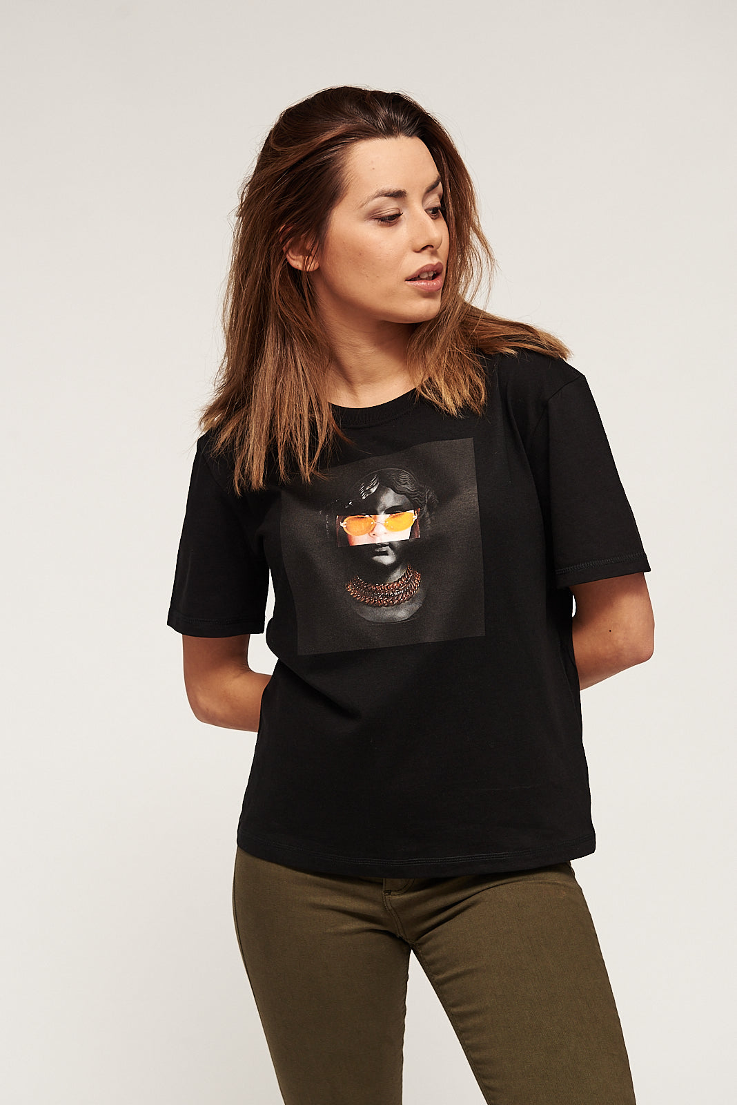 Tribal marble t-shirt with loose sleeves