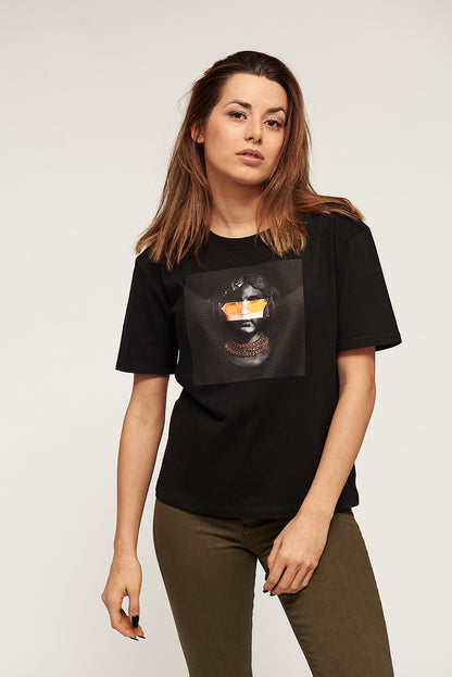 Tribal marble t-shirt with loose sleeves