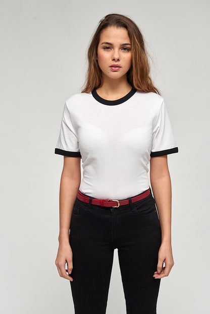 Richelier T-shirt with contrasting sleeves