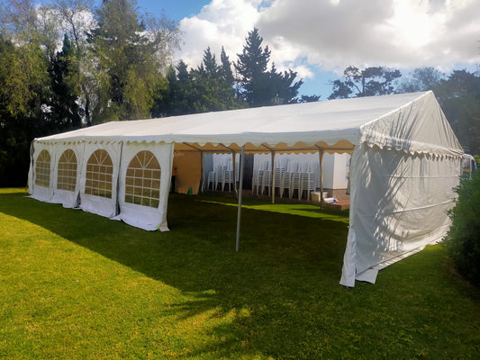 Carpa 6x12m, PE 350, blanco