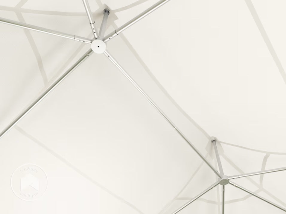 Carpa tipo pagoda, 6x6m, 450 PE, blanco