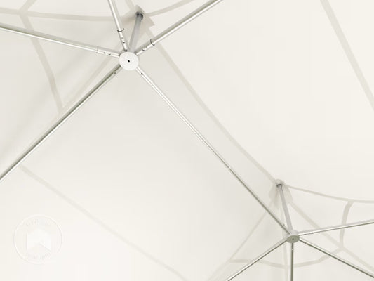 Carpa tipo pagoda, 6x6m, 450 PE, blanco