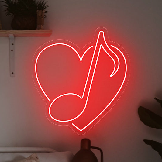 Neón corazón musical