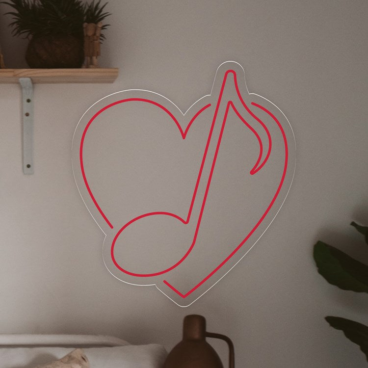 Neón corazón musical