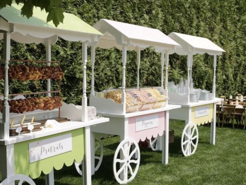 Carrito de chucherías y comestibles