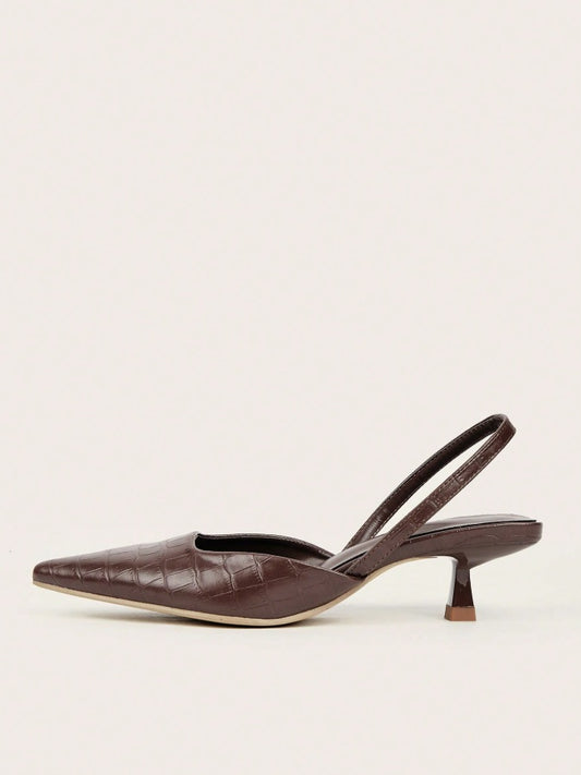 Crocodile box-type instep mules