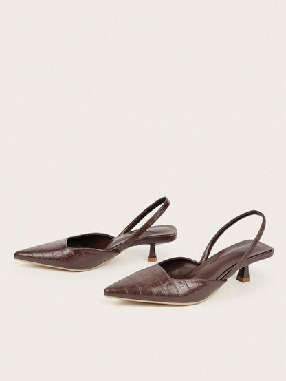 Crocodile box-type instep mules
