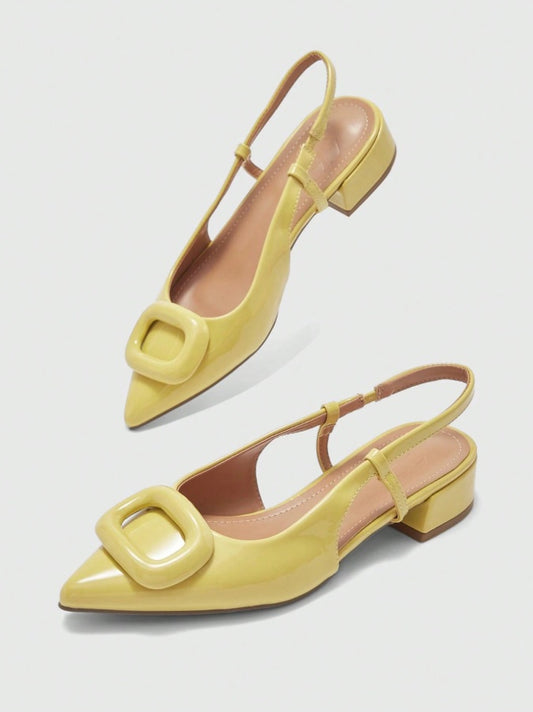 Pistachio t-strap mary jane bagel sandals