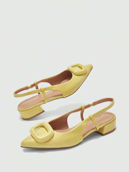 Pistachio t-strap mary jane bagel sandals