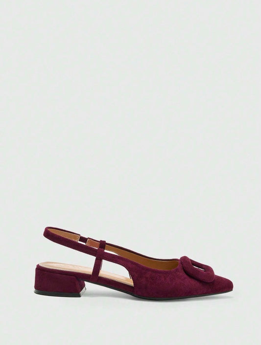 Velvet t-strap mary jane bagel sandals