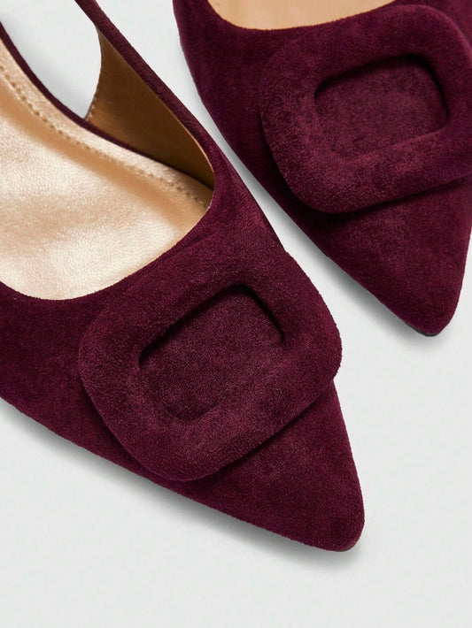 Velvet t-strap mary jane bagel sandals