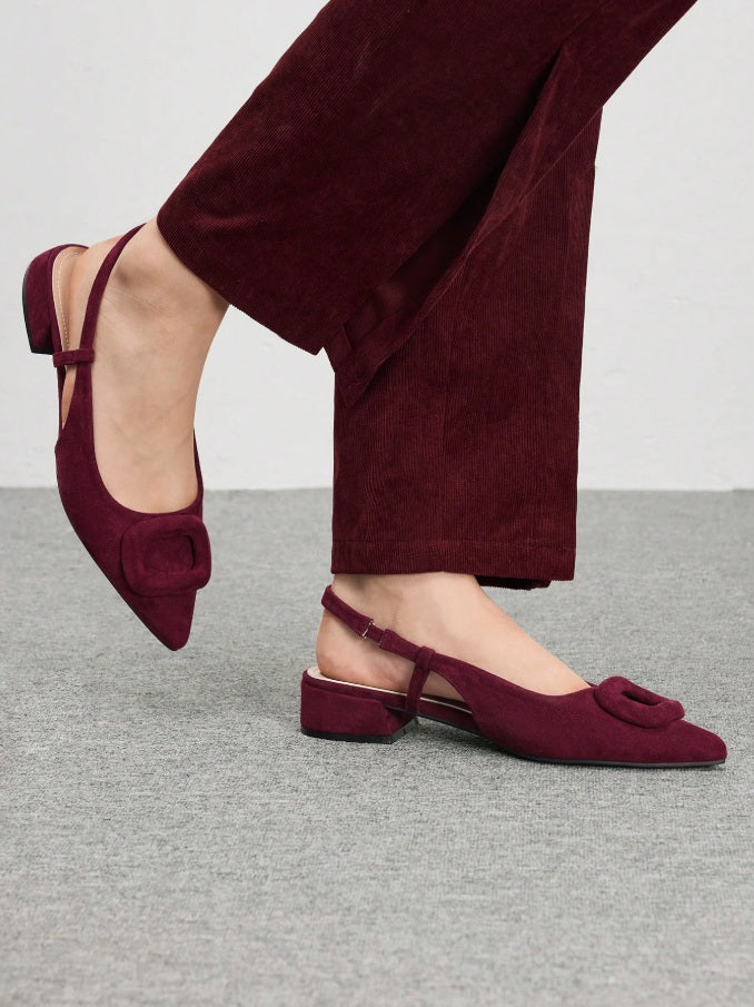 Velvet t-strap mary jane bagel sandals