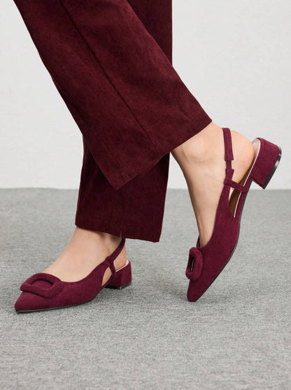 Velvet t-strap mary jane bagel sandals