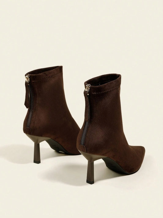 High slim sock heels
