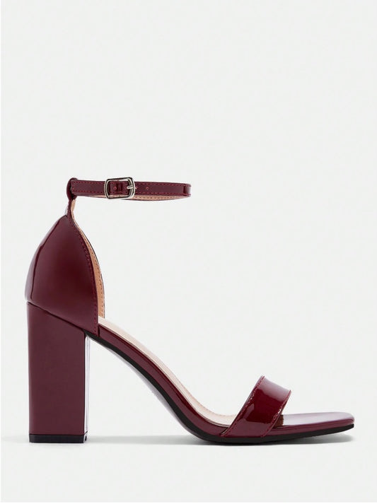 Block heel ankle strap sandals