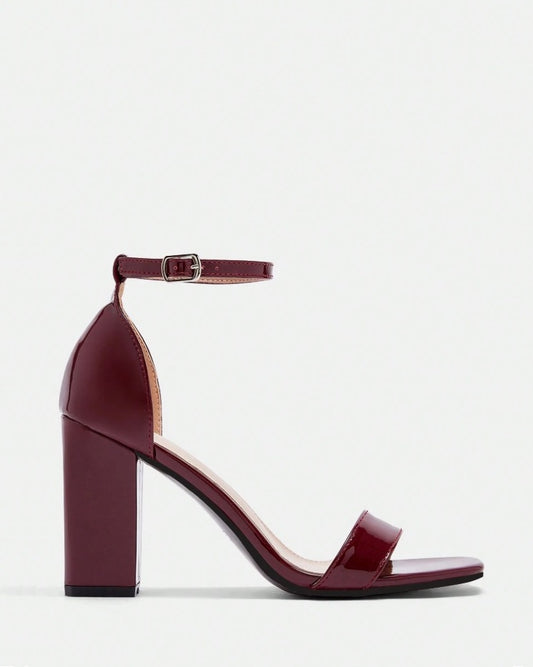 Block heel ankle strap sandals