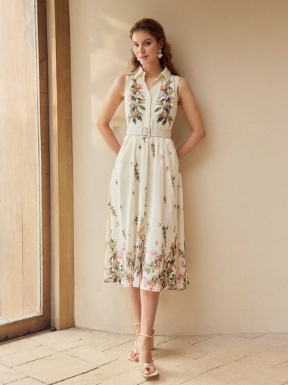 Pompeii shirt collar dress
