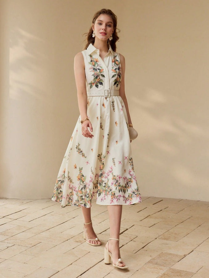 Pompeii shirt collar dress