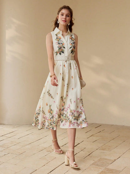 Pompeii shirt collar dress