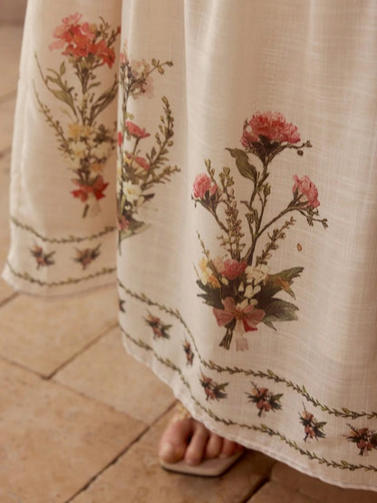 Herculano Botanics high waist apron dress