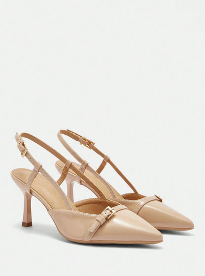 Louise Perrier T Strap Stacked Heels