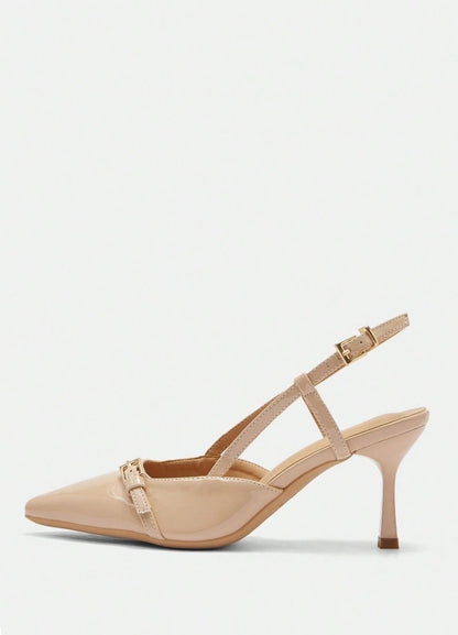 Louise Perrier T Strap Stacked Heels